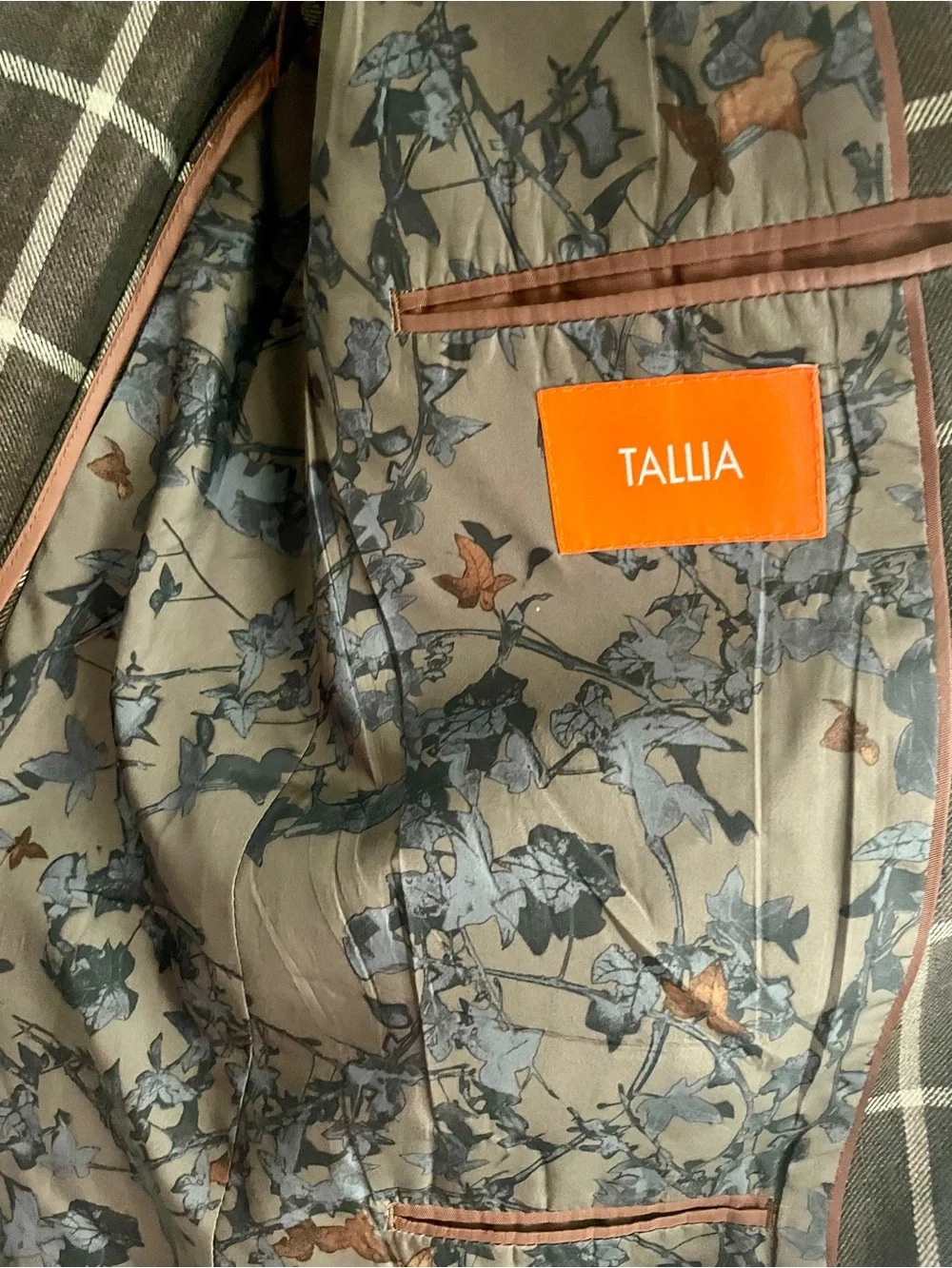 🪶 TALLIA Checked Gray Windowpane Men's Blazer 🪶